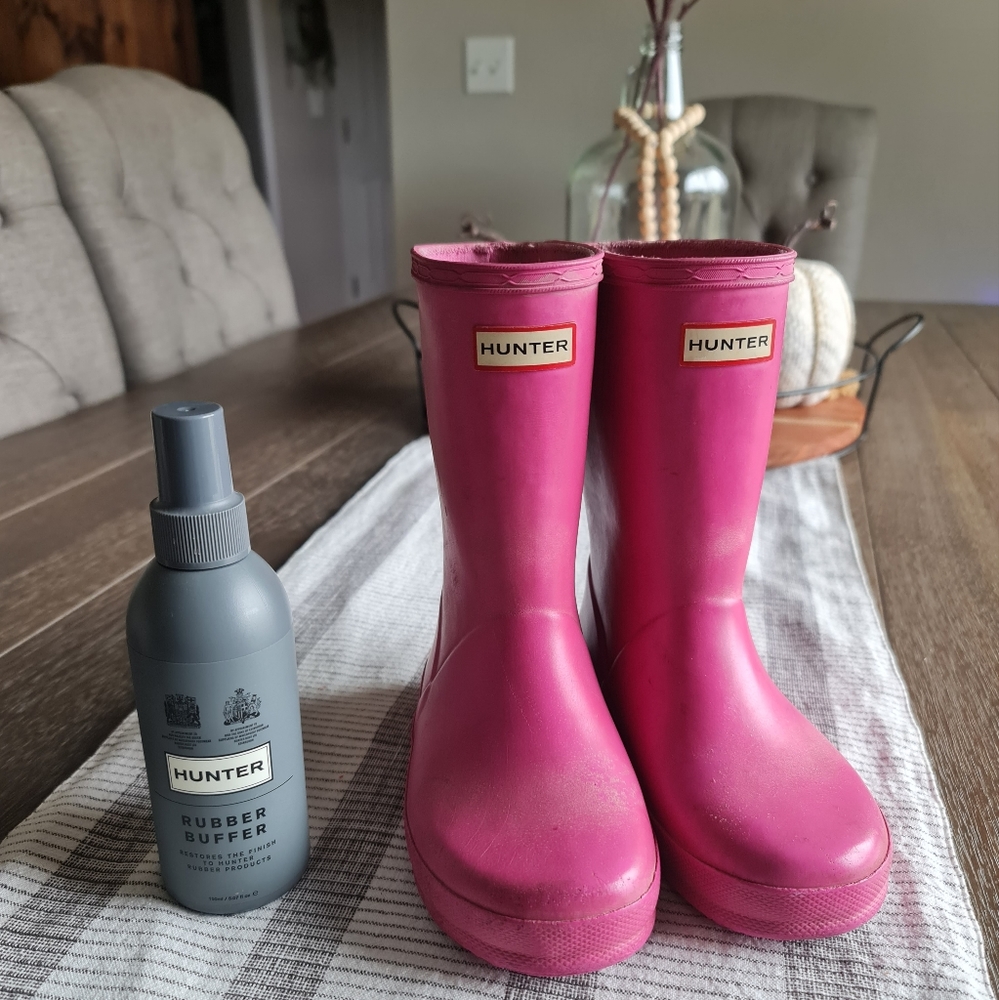 Hunter Kids Pink Rain Boots
